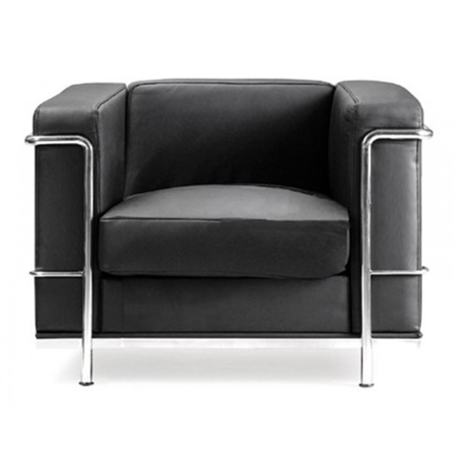 Belmont Cubed Leather Faced Reception Chair